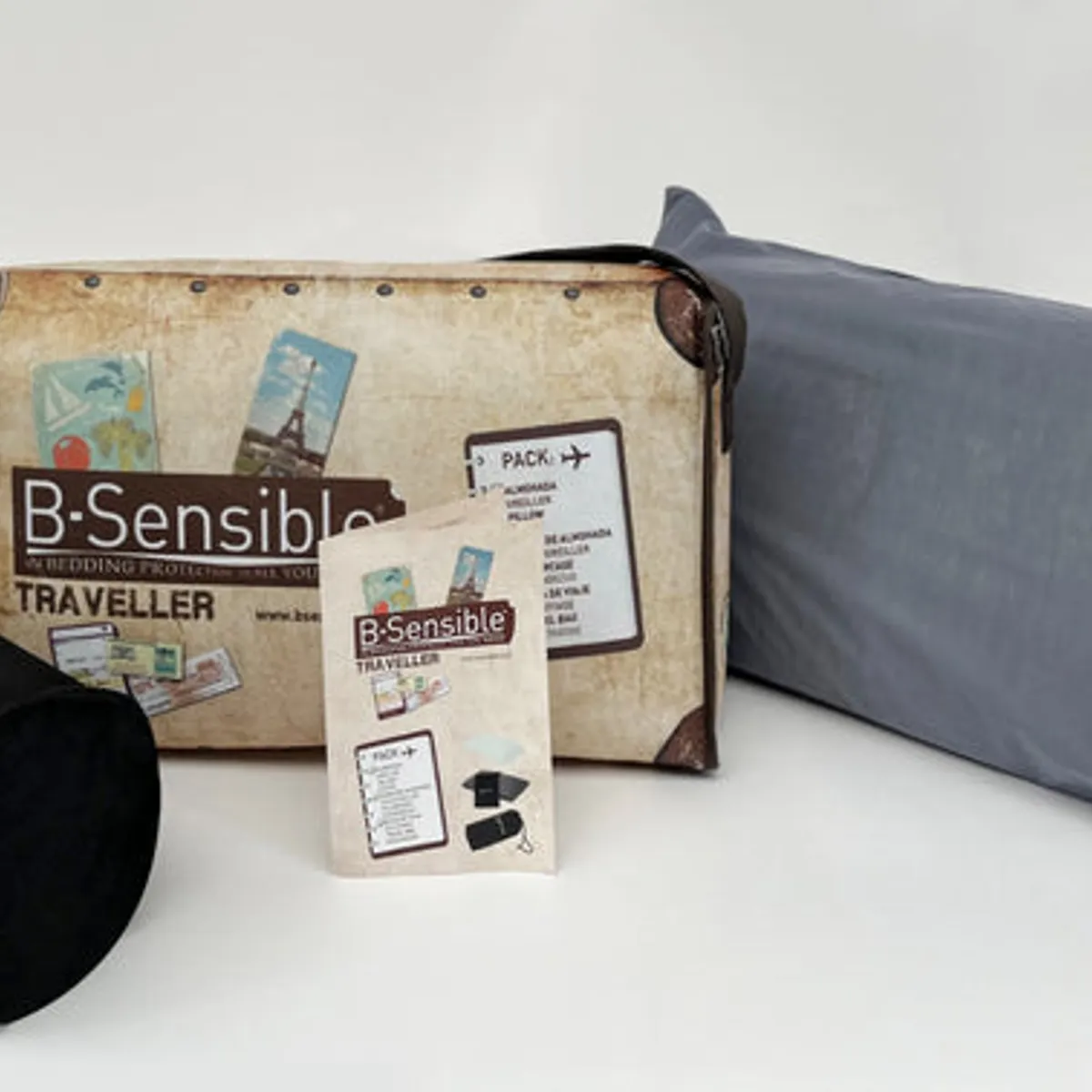 BSENSIBLE Memory Foam Traveller Pillow With Waterproof Pillowcase