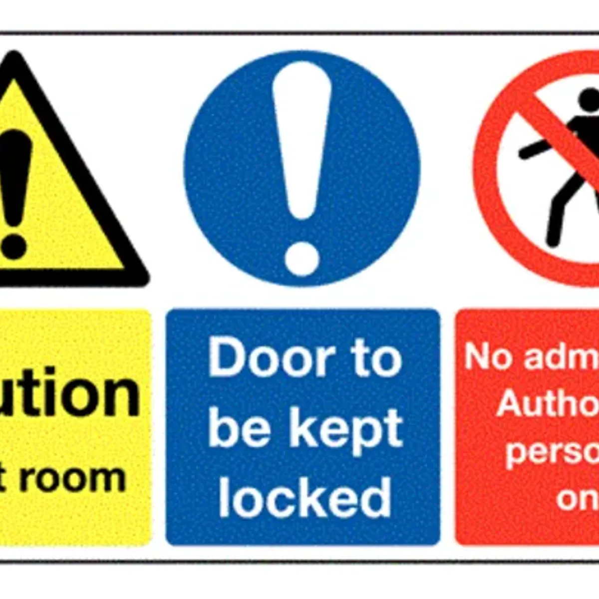 Self-Adhesive Area Hazard Hazard Warning Sign (English)