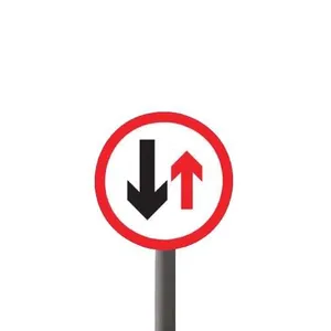 Priority to Oncoming Traffic Prohbitory Signage