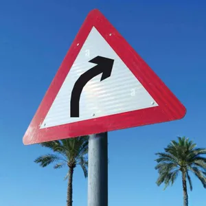 Curve in the Road to the Right Ahead