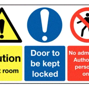 Self-Adhesive Area Hazard Hazard Warning Sign (English)