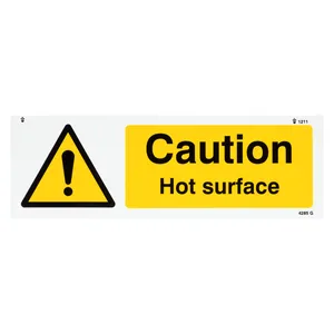 Caution Hot Surface Sign – 30 x 10cm